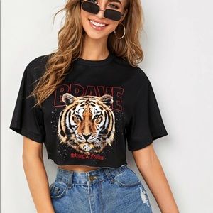 Graphic crop top